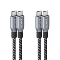 Anker Prime USB-C to USB-C Cable (240W, Upcycled-Braided, 2-Pack)