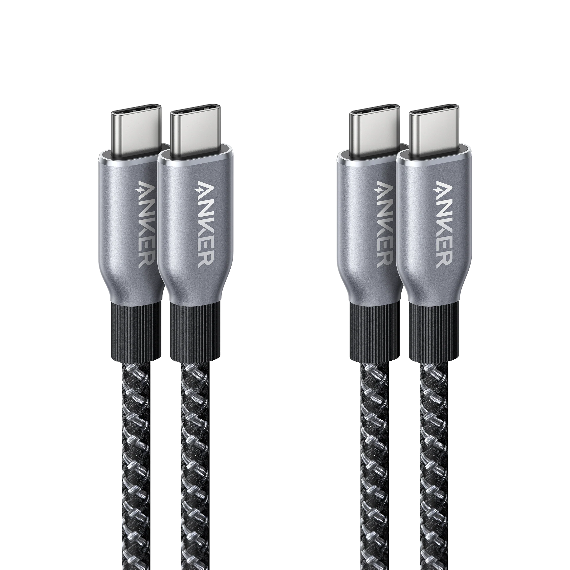 Anker Prime USB-C to USB-C Cable (240W, Upcycled-Braided, 2-Pack)