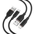 Anker 15W USB-A to USB-C Cable 2Pack (3 ft, Silicone)