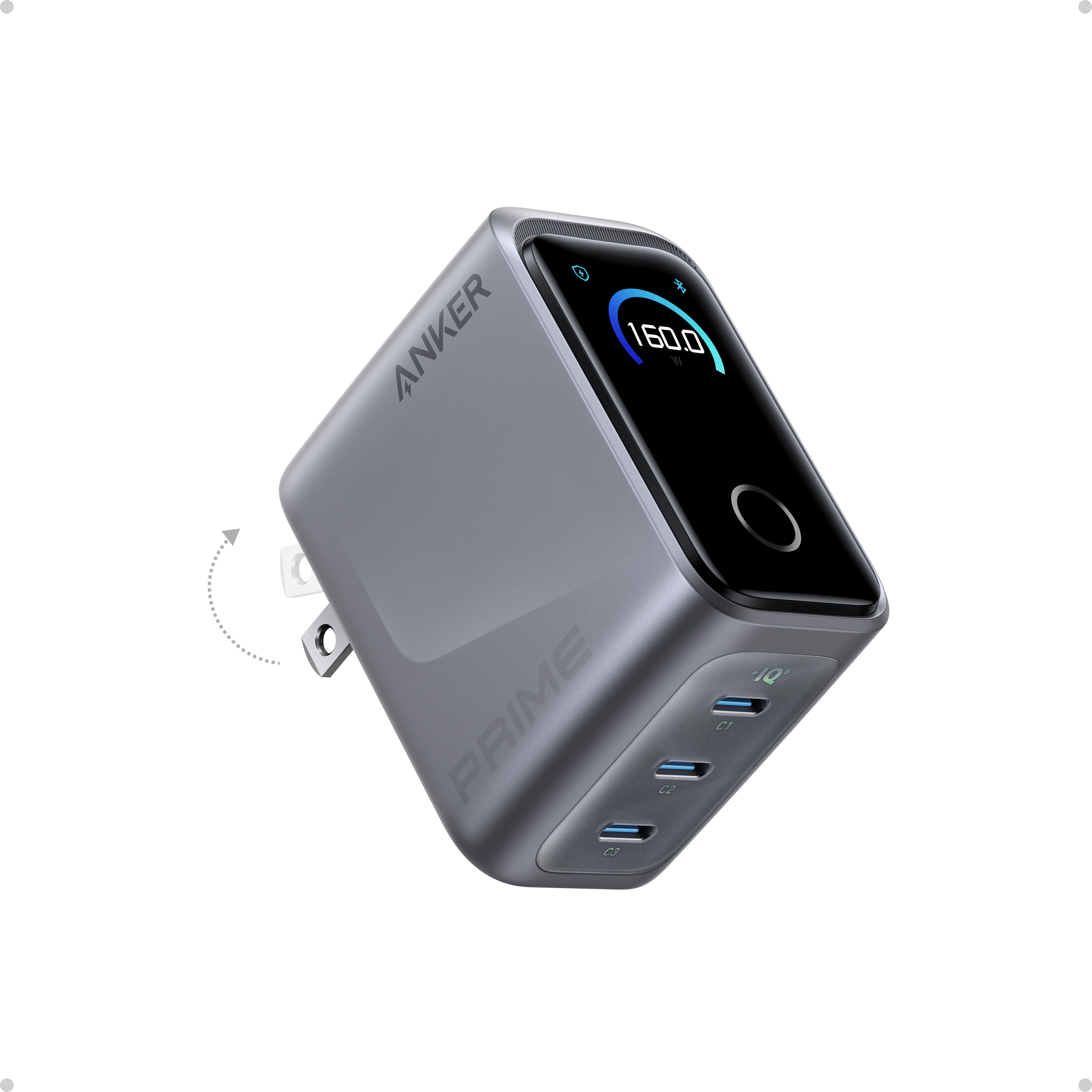 Anker charger with 160W display for fast charging