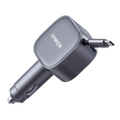 Anker car charger with USB-C retractable cable for efficient charging