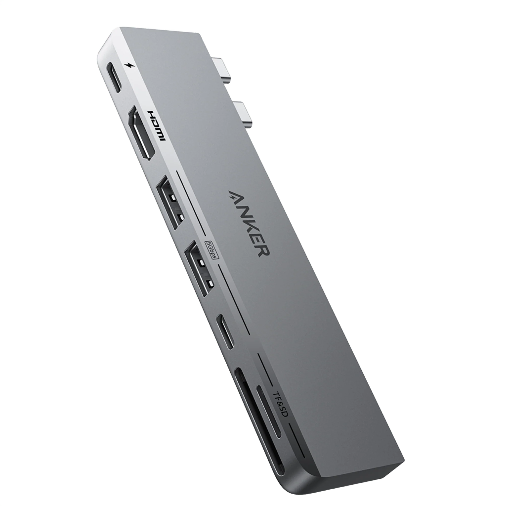 Anker multiport adapter with HDMI, USB, card slots for data