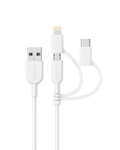 Anker multi-port cable with USB, Lightning for efficient charging