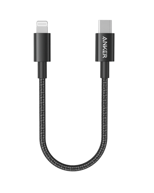 Anker braided cable with USB-C, Lightning for secure connection