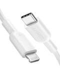 Anker white USB-C to Lightning cable for charging