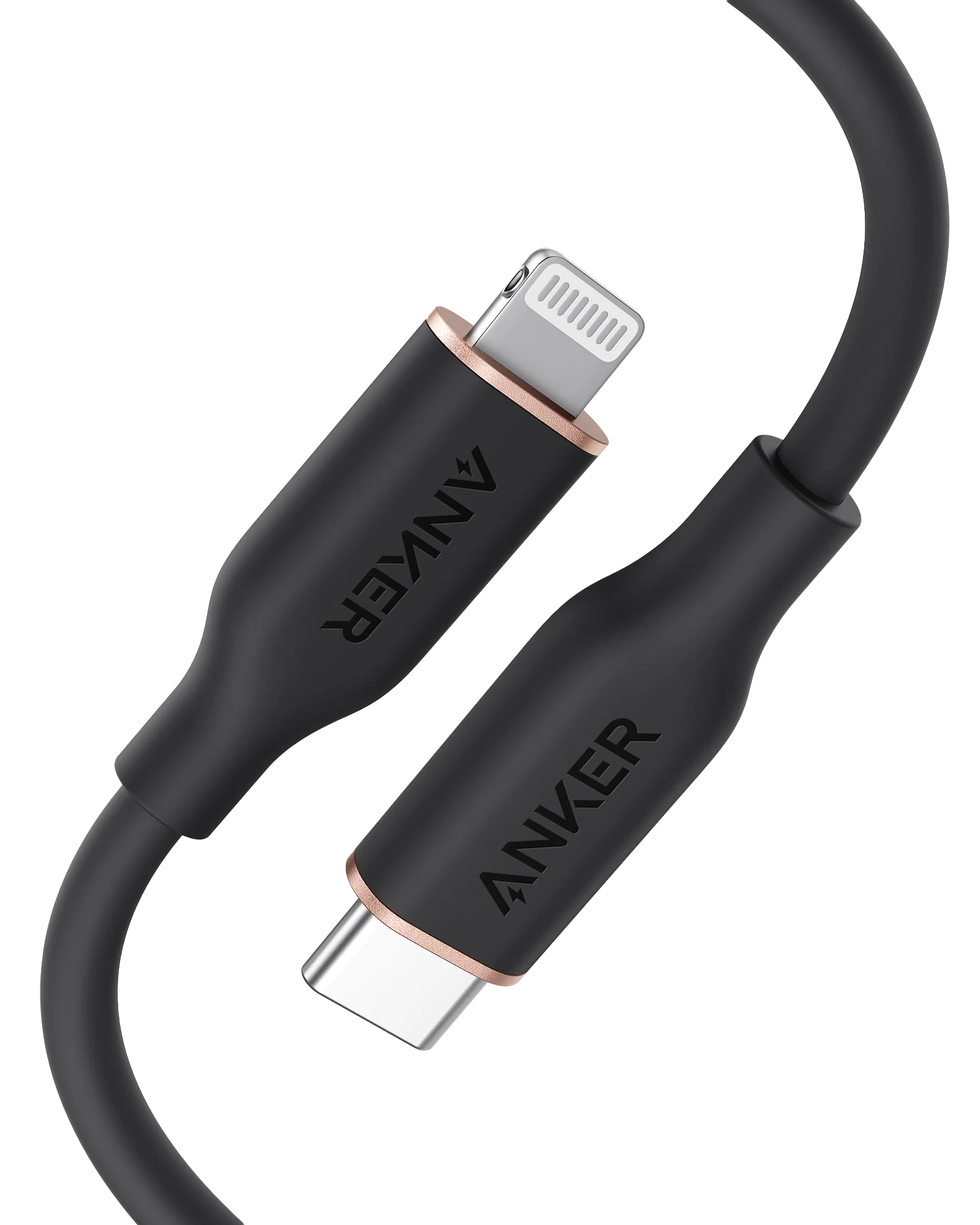 Anker black USB-C to Lightning cable for Keyword