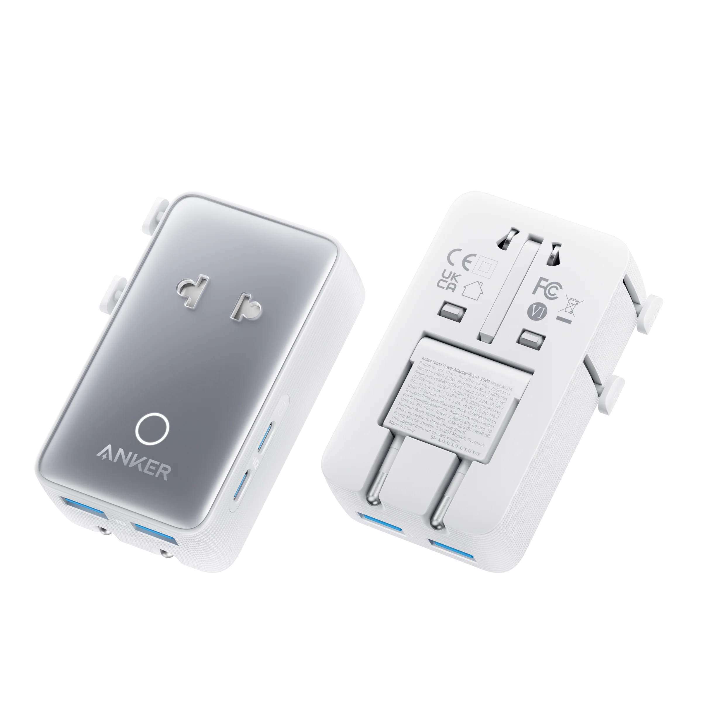 Anker with universal adapter for worldwide charging