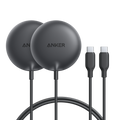 Anker round wireless charger with two Type-C cables for fast charging