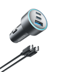 Anker dual port car charger with cables for fast charging