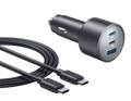 Anker car charger with three ports for fast charging
