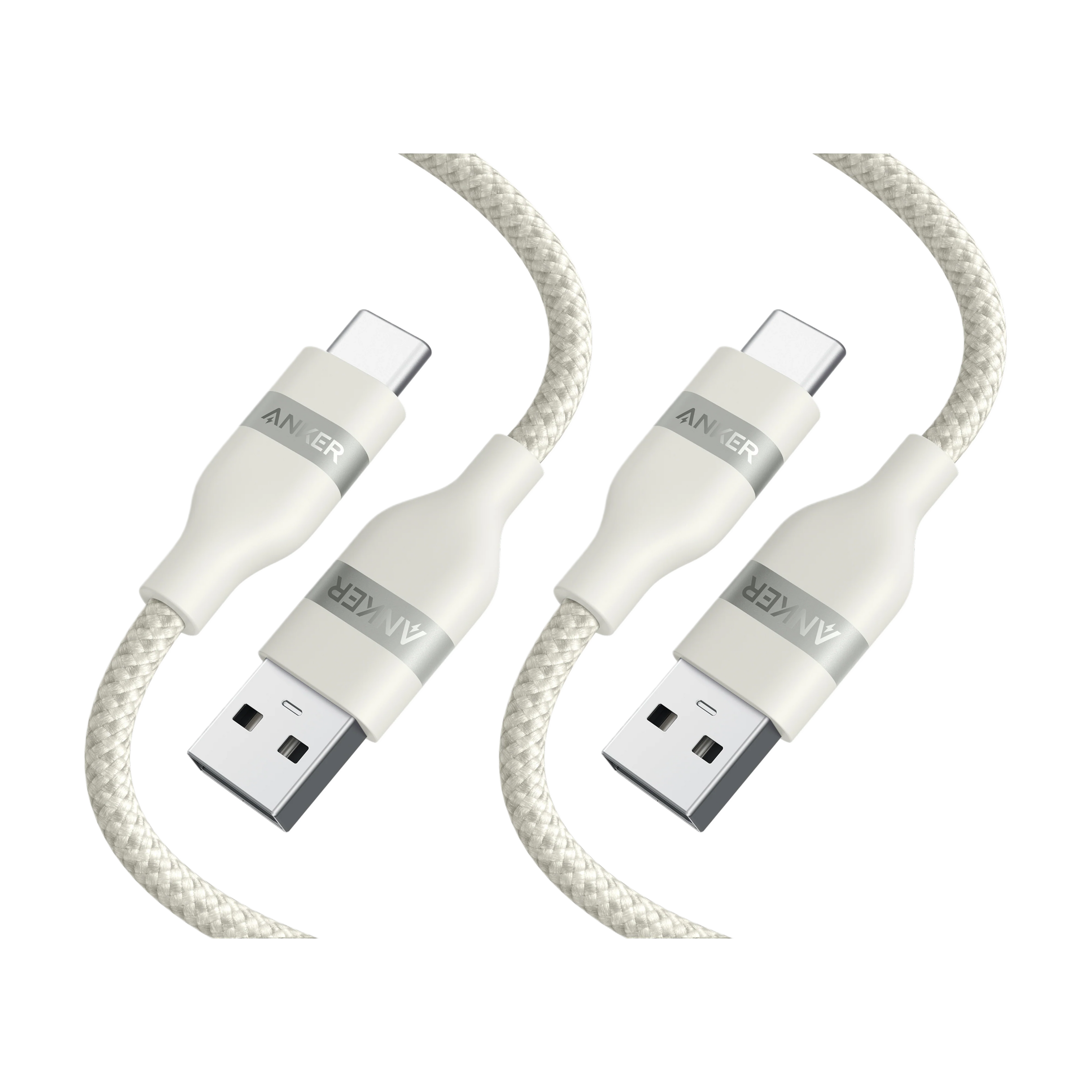 Anker USB-A to USB-C Cable (3 ft, Upcycled-Braided)（2-Pack）