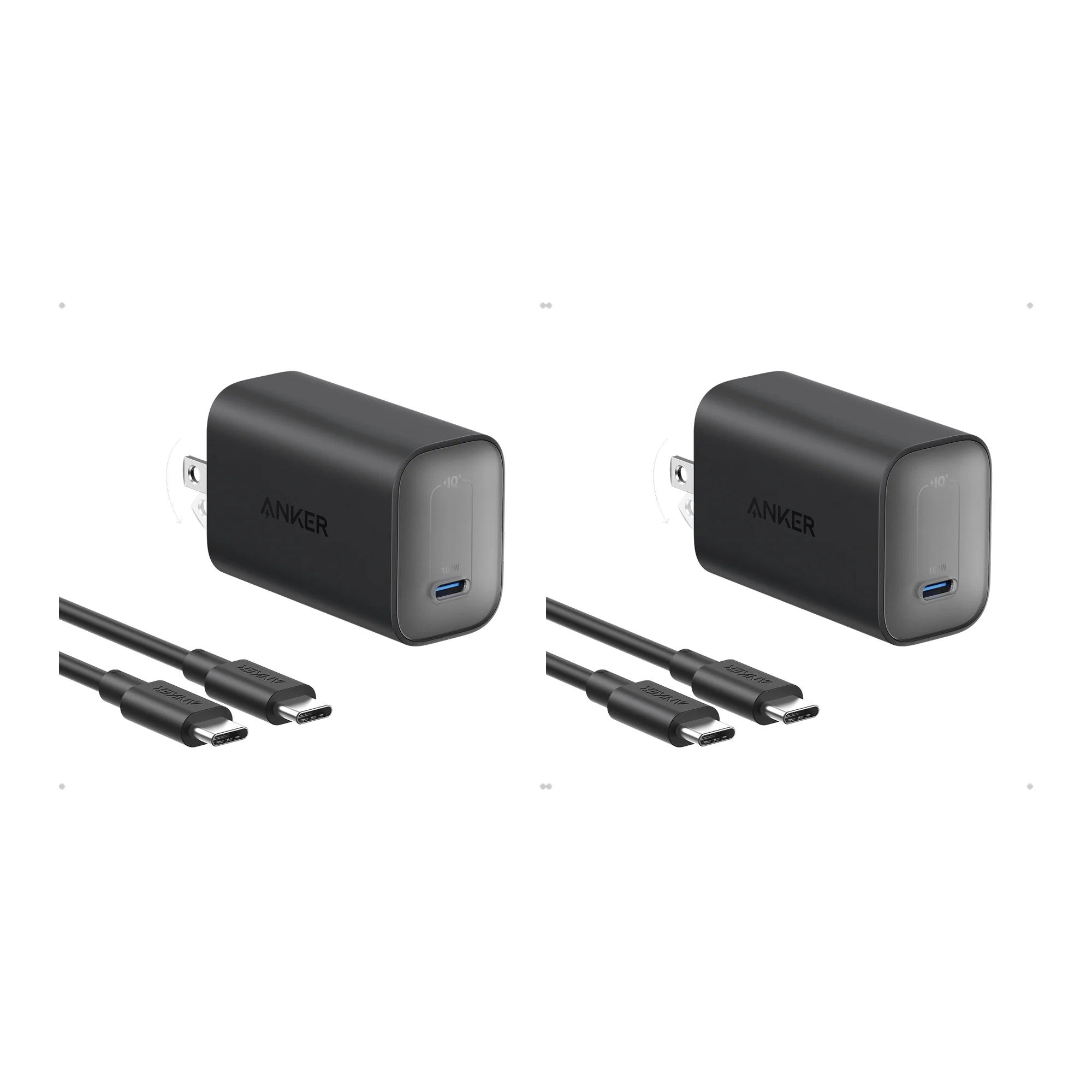 Anker Nano Charger (100W) with USB-C Cable (2-pack)