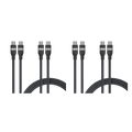 Anker USB-C to USB-C Cable (3 ft / 6 ft, 240W, Upcycled-Braided, 4-Pack)