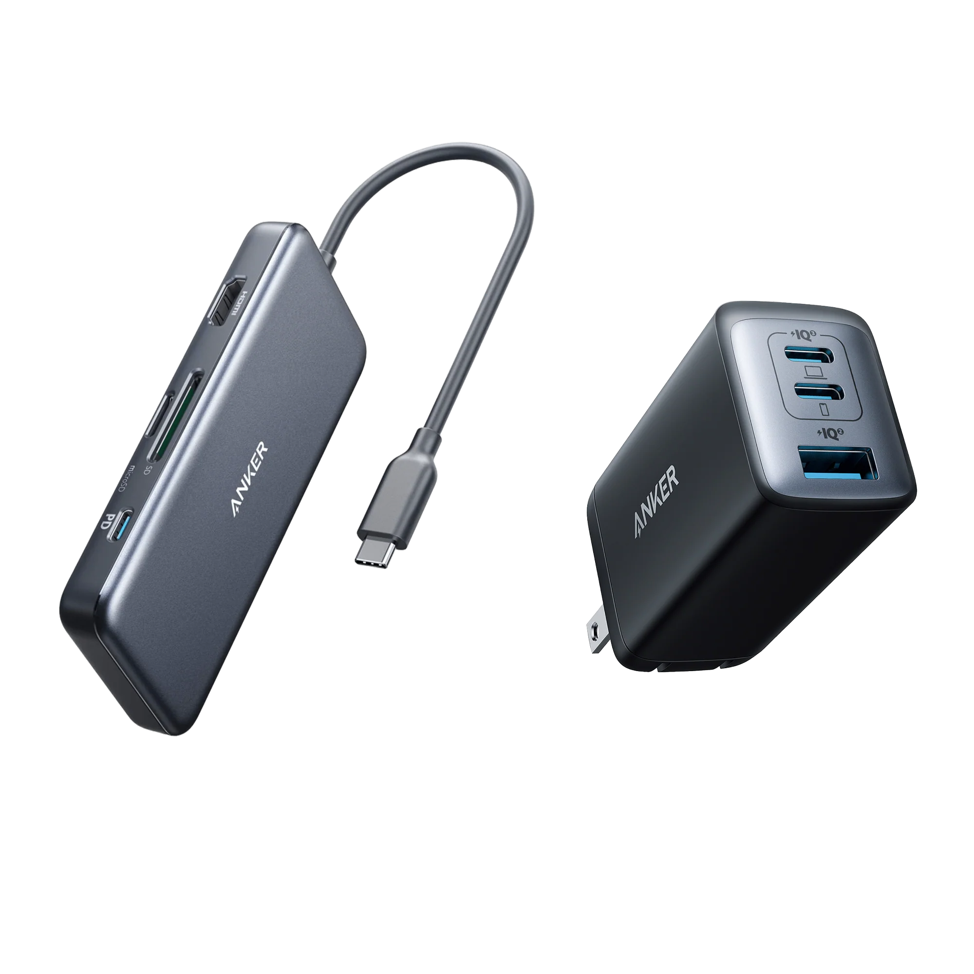 Anker Nano Charging Station (6-in-1, 67W) and Anker 341 USB-C Hub (7-in-1)