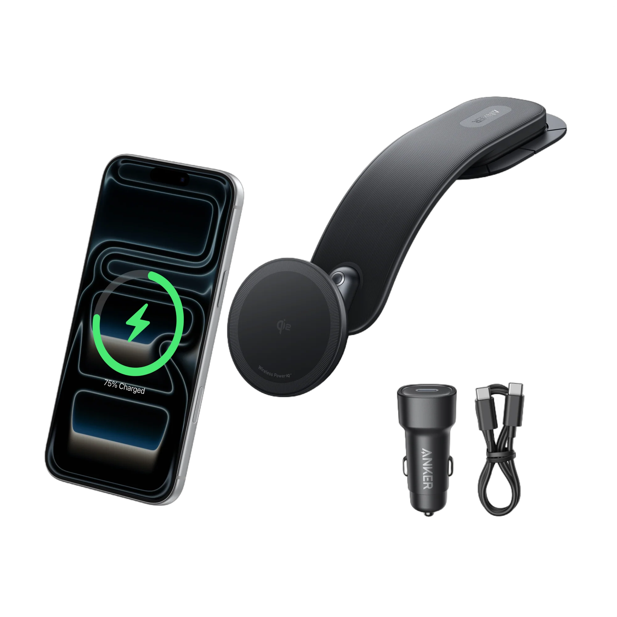 Anker wireless car charger with fast charging for iPhone